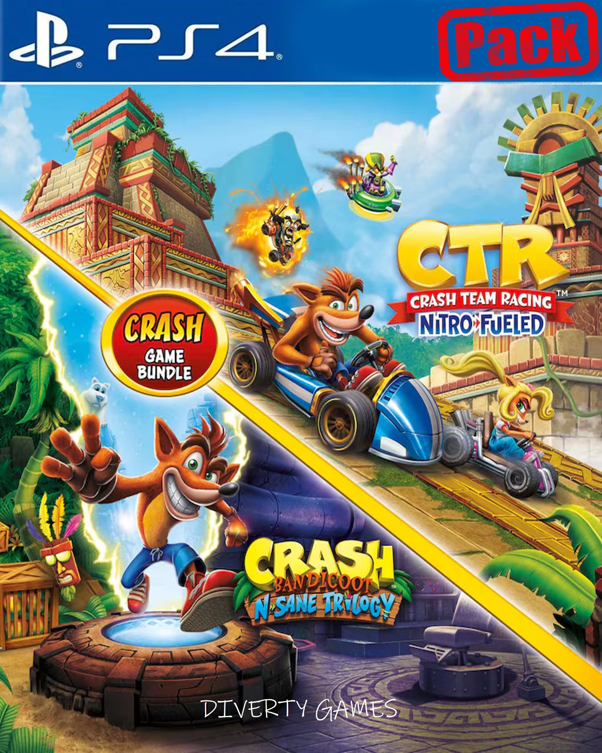 CRASH BANDICOOT™ BUNDLE - N. SANE TRILOGY + CTR NITRO-FUELED PS4