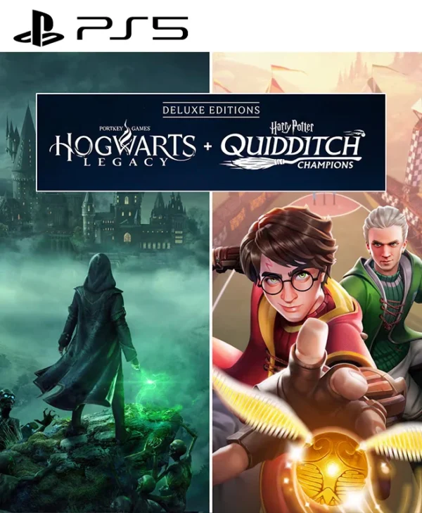 HOGWARTS LEGACY + HARRY POTTER: QUIDDITCH CHAMPIONS DELUXE EDITIONS BUNDLE PS5