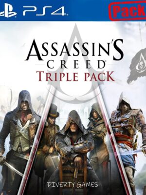 ASSASSINS CREED TRIPLE PACK: BLACK FLAG, UNITY, SYNDICATE PS4