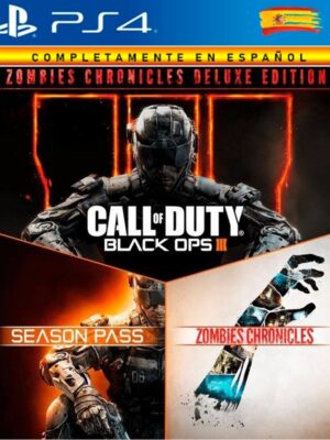 CALL OF DUTY BLACK OPS III MAS DLC ZOMBIES CHRONICLES MAS PASE DE TEMPORADA (ESPAÑOL) PS4