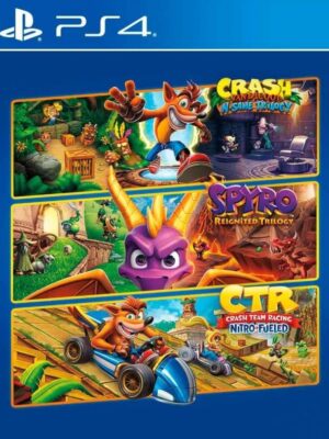 7 JUEGOS EN 1 CRASH BANDICOOT N SANE TRILOGY MAS SPYRO REIGNITED TRILOGY MAS CRASH TEAM RACING NITRO FUELED PS4