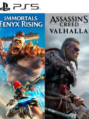 2 JUEGOS EN 1 ASSASSINS CREED® VALHALLA MAS IMMORTALS FENYX RISING™ PS5