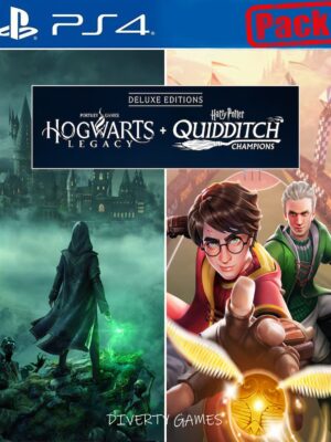 HOGWARTS LEGACY + HARRY POTTER: QUIDDITCH CHAMPIONS DELUXE EDITIONS BUNDLE PS4