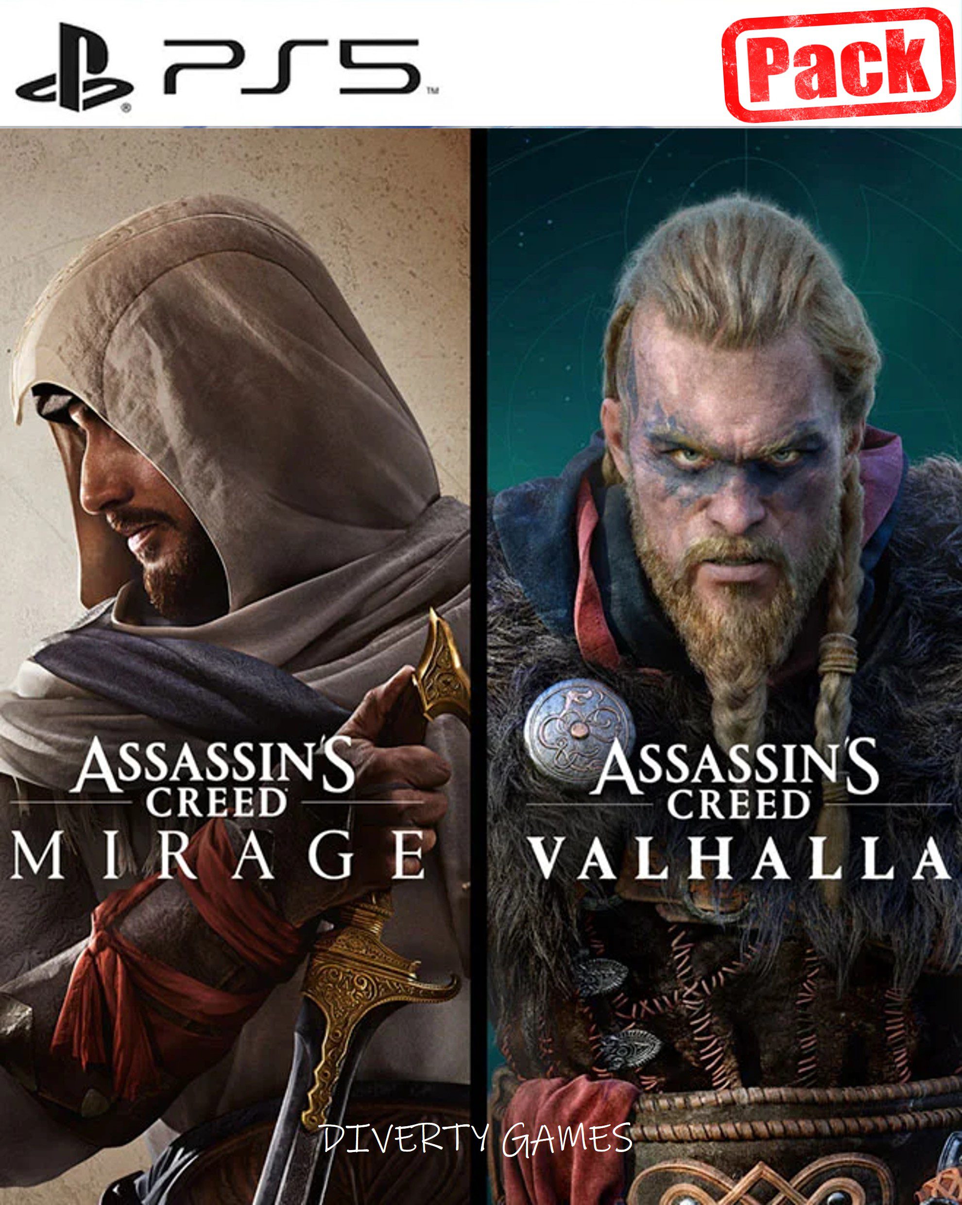 ASSASSIN’S CREED MIRAGE & ASSASSIN’S CREED VALHALLA BUNDLE PS5