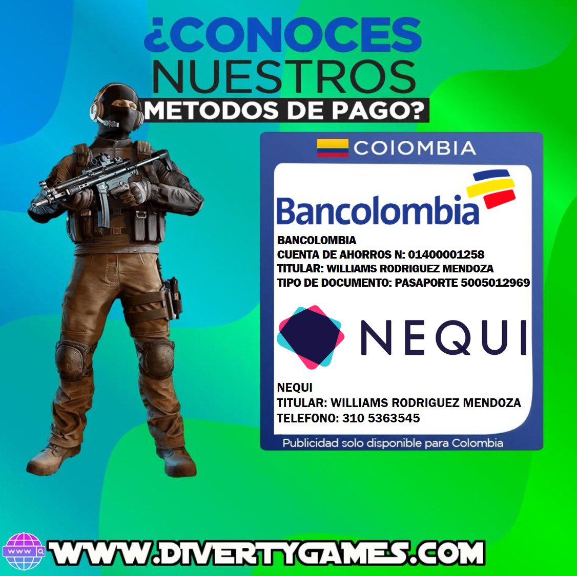 MEDIOS DE PAGO COLOMBIA