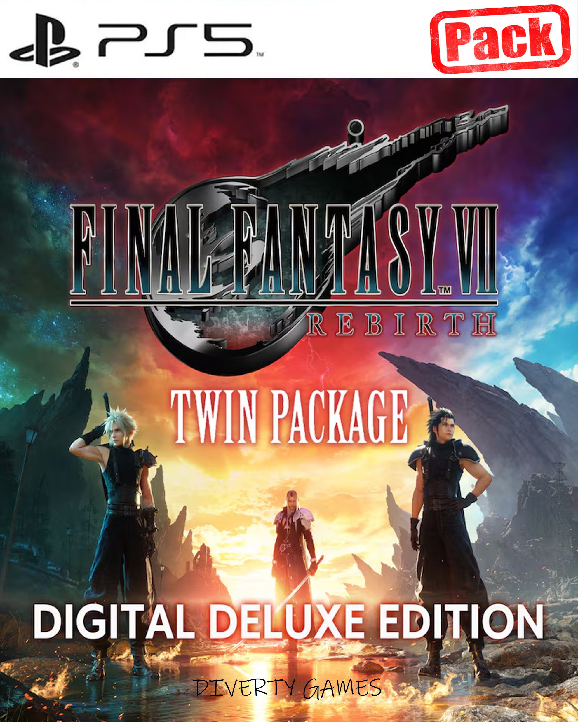 FINAL FANTASY VII REMAKE & REBIRTH DIGITAL DELUXE TWIN PACK PS5