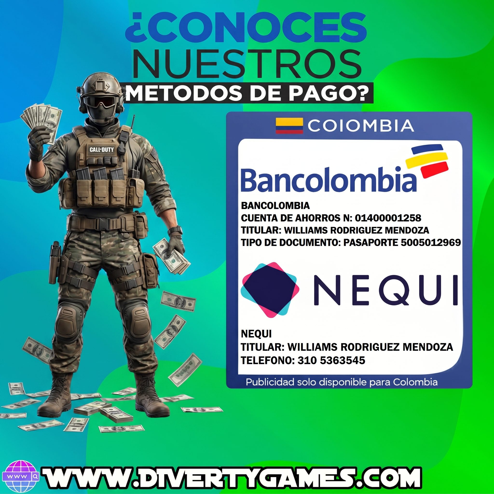 MEDIOS DE PAGO COLOMBIA