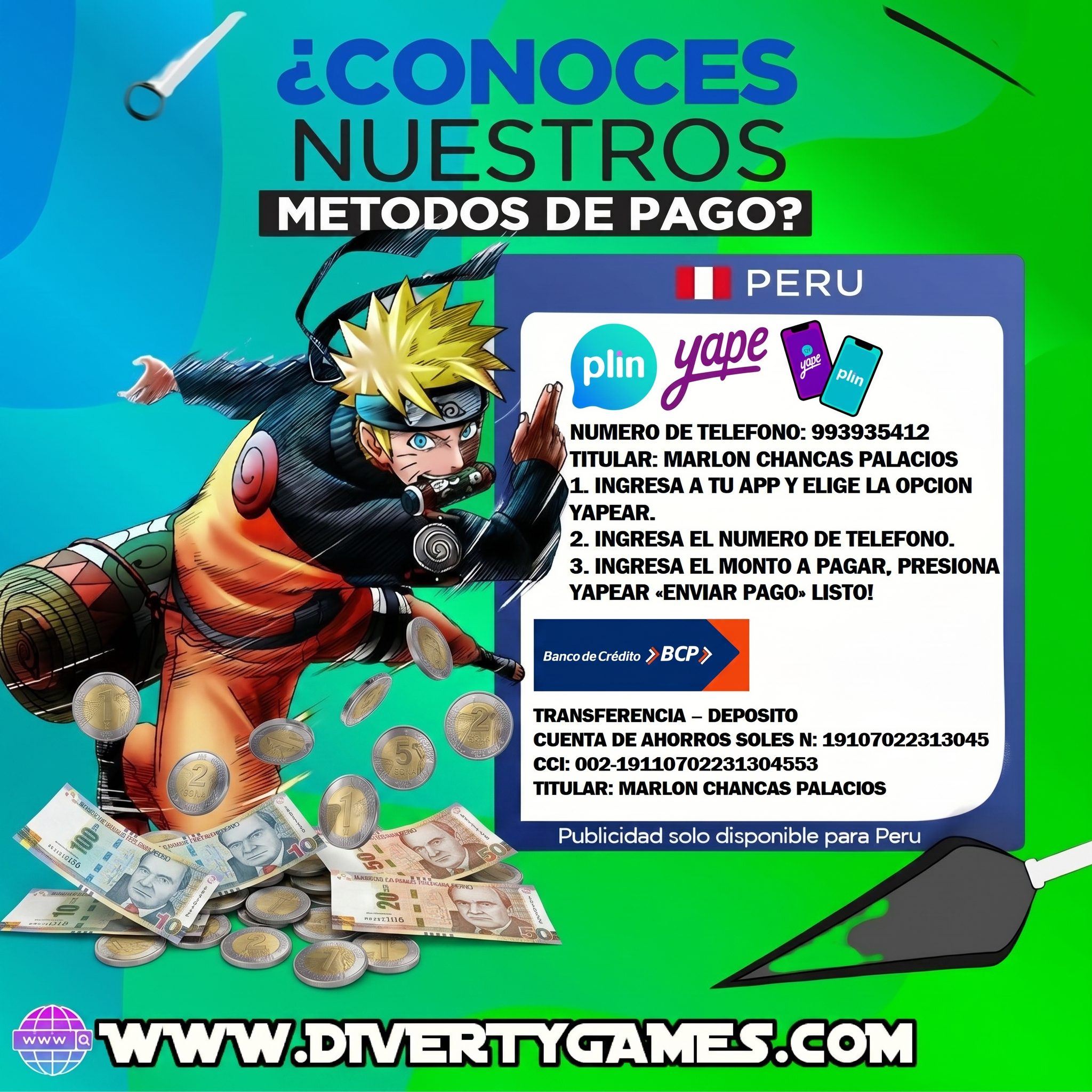 MEDIOS DE PAGO PERU