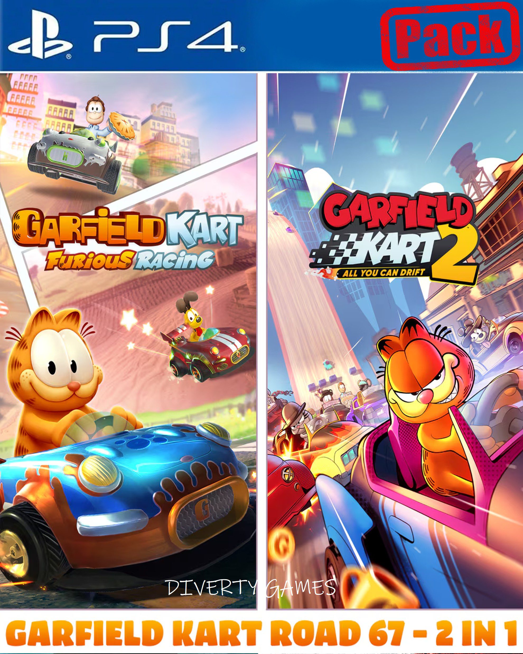 GARFIELD KART ROAD 67 - 2 IN 1 PS4